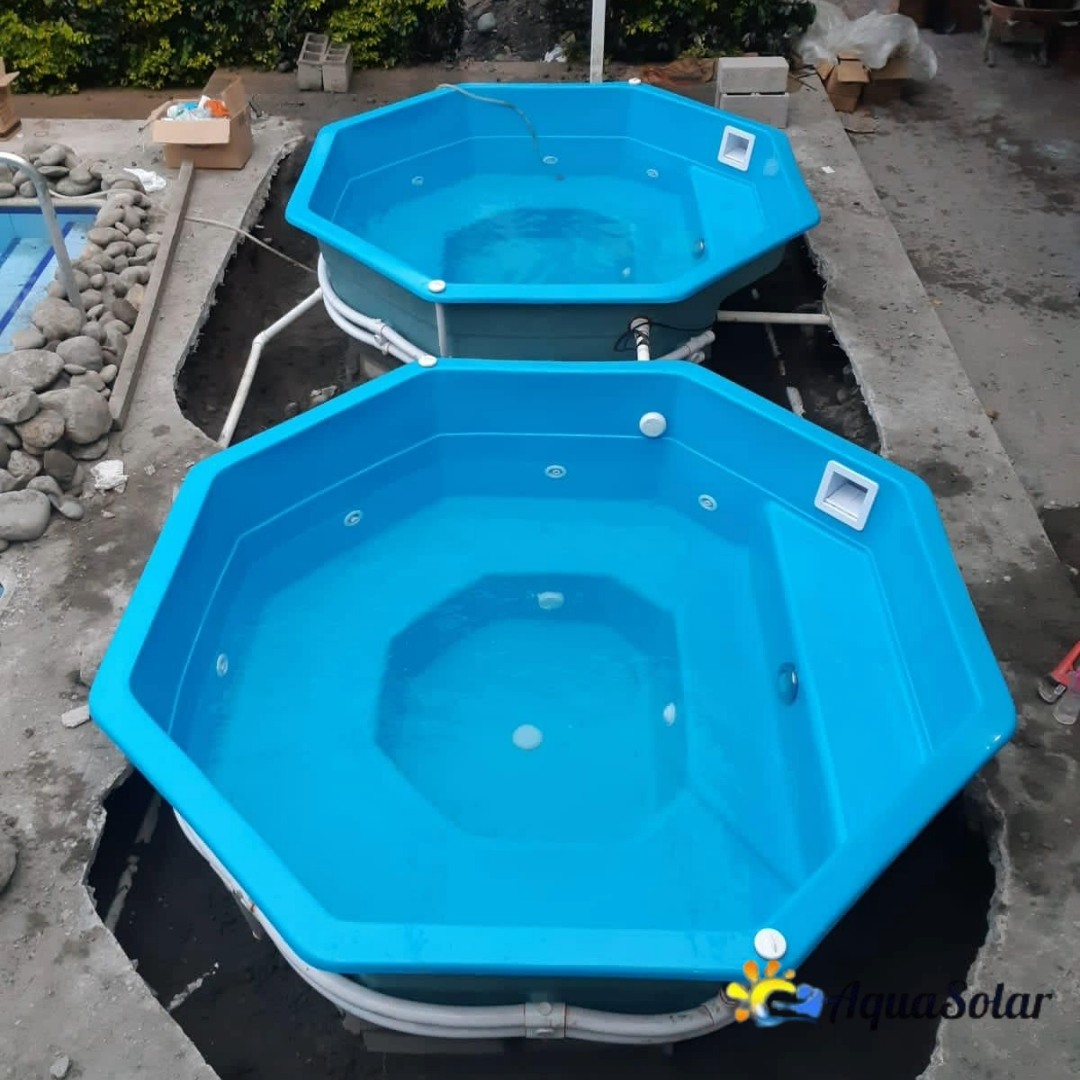 Instalación de jacuzzis de fibra de vidrio para exteriores en Quito - Aqua Solar